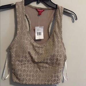 Guess Beige Patterned Tank Top